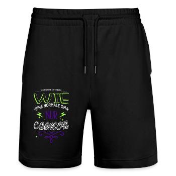 humor geburtstagsgeschenkidee lustig statement - Stanley/Stella Unisex Bio Joggingshorts Trainer  - Schwarz - Vorne - Nik (191cm) & Marisol (170cm)
