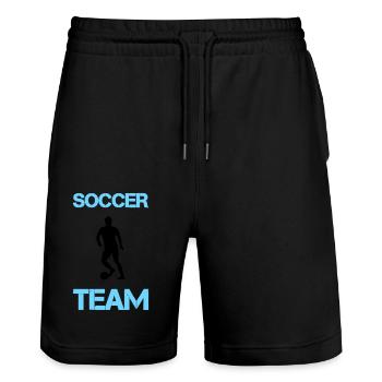 Soccer Player Team - Stanley/Stella Trainer Unisex Organic Jogging Shorts - black - Front - Nik (191cm) & Marisol (170cm)