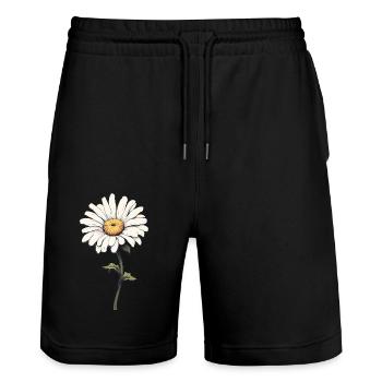 Daisy - He loves me! - Stanley/Stella Trainer Unisex Organic Jogging Shorts - black - Front - Nik (191cm) & Marisol (170cm)