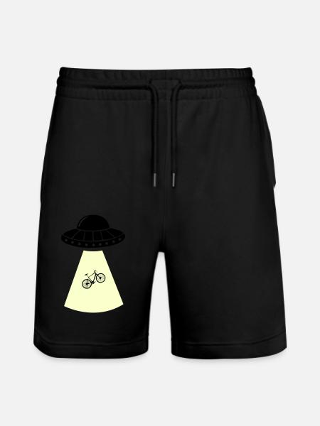 UFO Bicycle - Stanley/Stella Trainer Unisex Organic Jogging Shorts - black