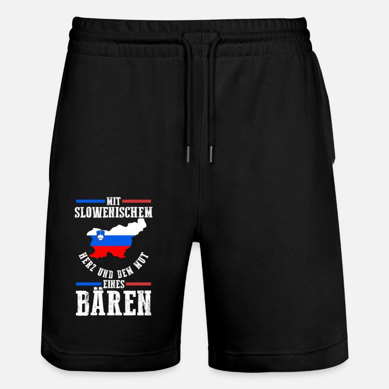 Slovènes Slovénie - Short de jogging bio TRAINER Stanley/Stella unisexe - noir