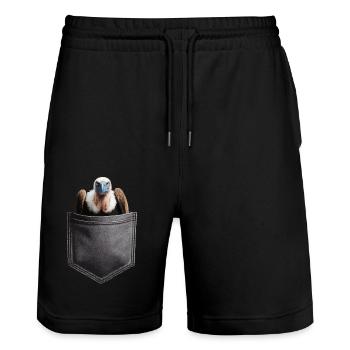 Geier - Stanley/Stella Unisex Bio Joggingshorts Trainer  - Schwarz - Vorne - Nik (191cm) & Marisol (170cm)