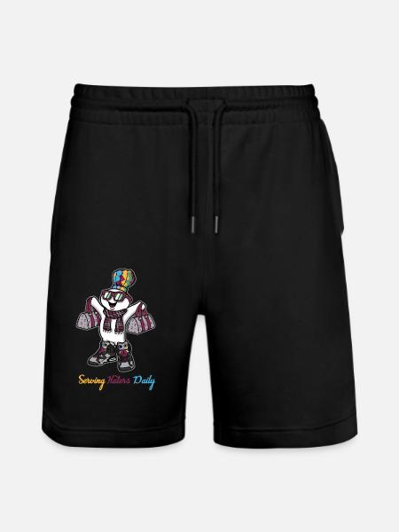 Serving Haters Daily - Stanley/Stella Unisex Bio Joggingshorts Trainer  - Schwarz