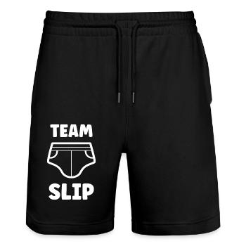 Slip - Short de jogging bio TRAINER Stanley/Stella unisexe - noir - Devant - Nik (191cm) & Marisol (170cm)