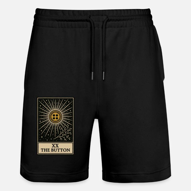 Tarot : le bouton sacré cousu - Short de jogging bio TRAINER Stanley/Stella unisexe - noir