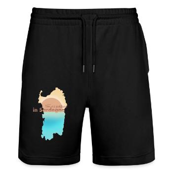 Non C’è Problema in Sardegna - Stanley/Stella Unisex Bio Joggingshorts Trainer  - Schwarz - Vorne - Nik (191cm) & Marisol (170cm)