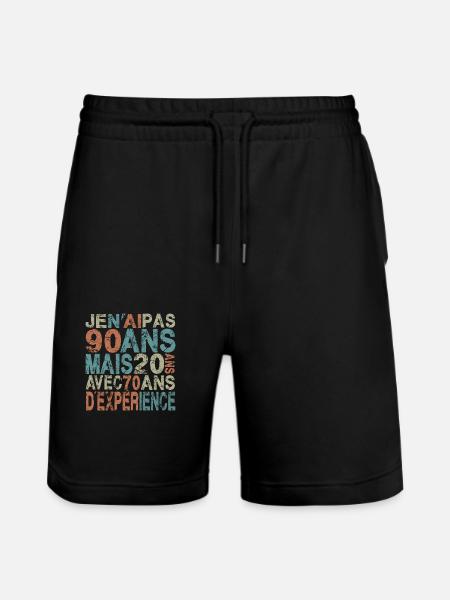 Jeg er ikke 90 år gammel 90 års jubilæumsgave - Stanley/Stella Trainer økologiske unisex joggingshorts - sort