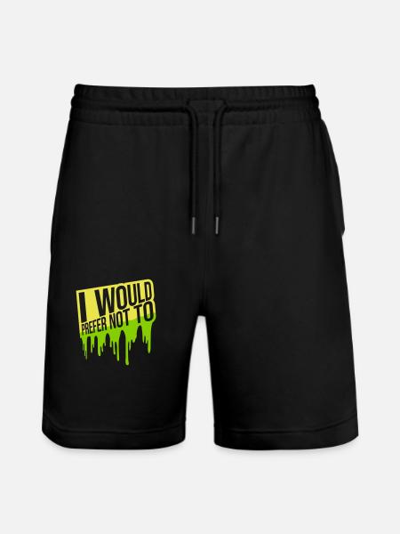 I prefer not to - Stanley/Stella Trainer Unisex Organic Jogging Shorts - black