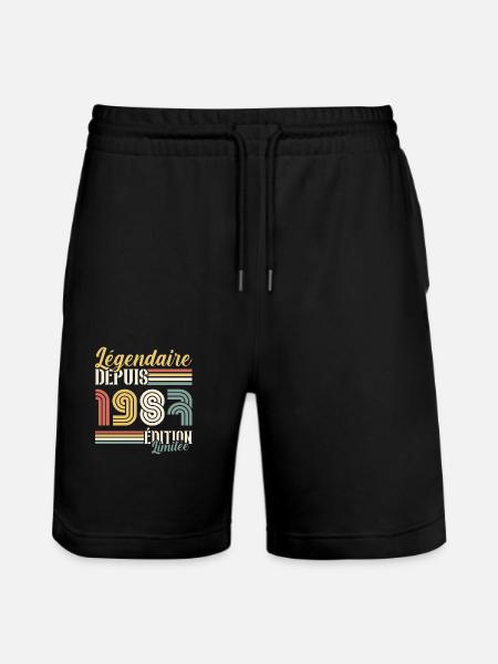Légendaire Depuis 1987 - Short de jogging bio TRAINER Stanley/Stella unisexe - noir