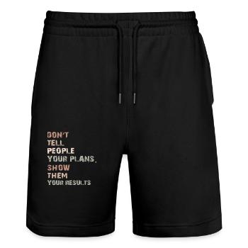 Lustige Lehrergeschenke für Lehrer - Stanley/Stella Unisex Bio Joggingshorts Trainer  - Schwarz - Vorne - Nik (191cm) & Marisol (170cm)