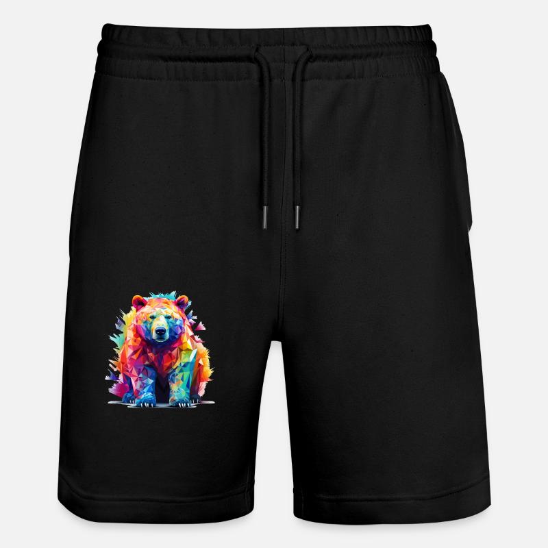 Ours blanc - Short de jogging bio TRAINER Stanley/Stella unisexe - noir