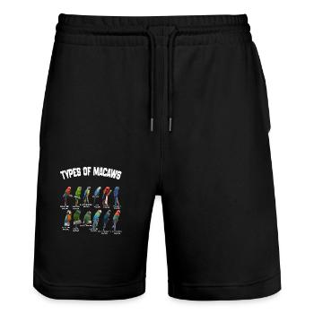 Types Of Macaws - Macaws Breeds List - Stanley/Stella Trainer Unisex Organic Jogging Shorts - black - Front - Nik (191cm) & Marisol (170cm)