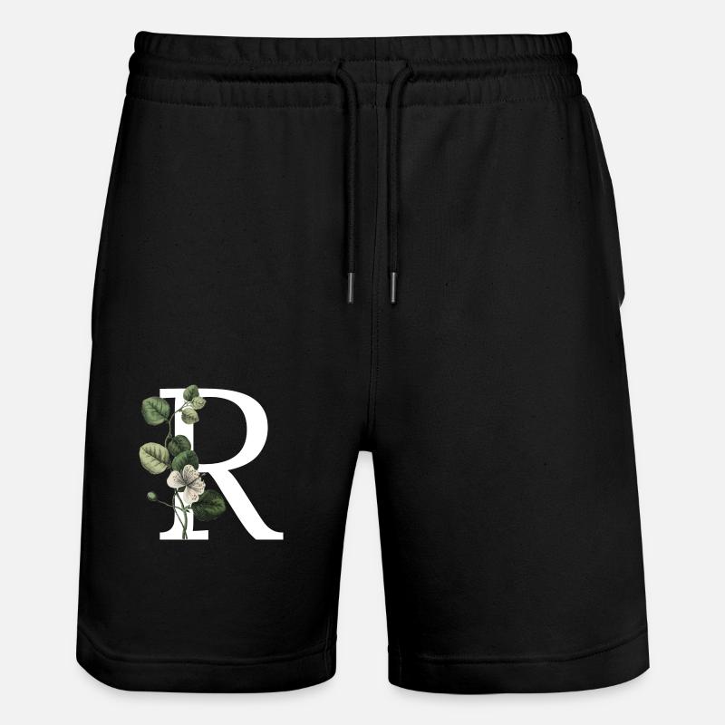 lettre r botanique vert - Short de jogging bio TRAINER Stanley/Stella unisexe - noir