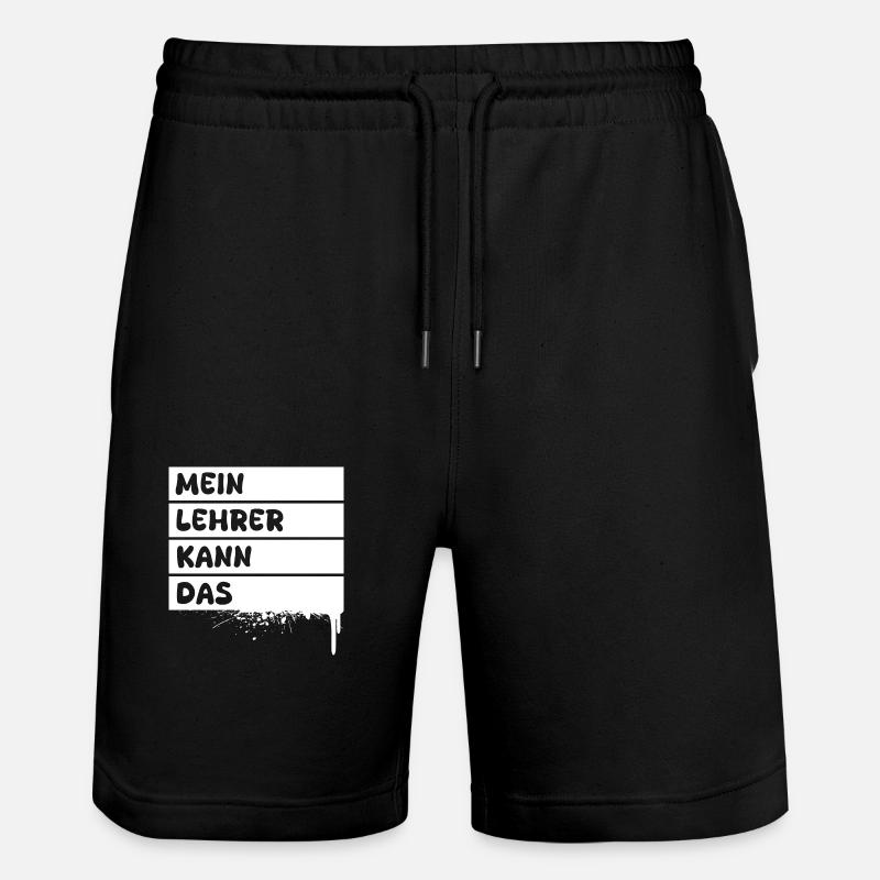 Gift for Teacher - Stanley/Stella Trainer Unisex Organic Jogging Shorts - black