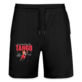 C’est un grand jour pour le tango Musique latine Danse du tango - Short de jogging bio TRAINER Stanley/Stella unisexe - noir - Devant - Nik (191cm) & Marisol (170cm)