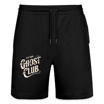 Ghost Club Est 1666 Halloween - Stanley/Stella Unisex Bio Joggingshorts Trainer  - Schwarz - Vorne - Nik (191cm) & Marisol (170cm)