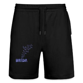 Brida - Stanley/Stella Unisex Bio Joggingshorts Trainer  - Schwarz - Vorne - Nik (191cm) & Marisol (170cm)