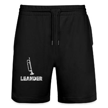 Fanfare Leander - Short de jogging bio TRAINER Stanley/Stella unisexe - noir - Devant - Nik (191cm) & Marisol (170cm)