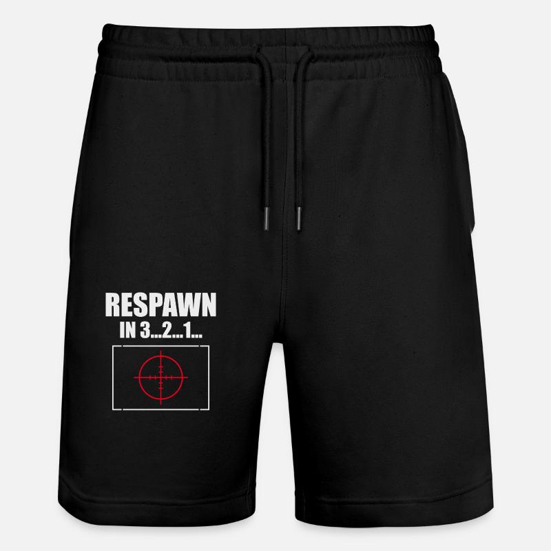 Respawn Countdown with Reticle - Stanley/Stella Trainer Unisex Organic Jogging Shorts - black