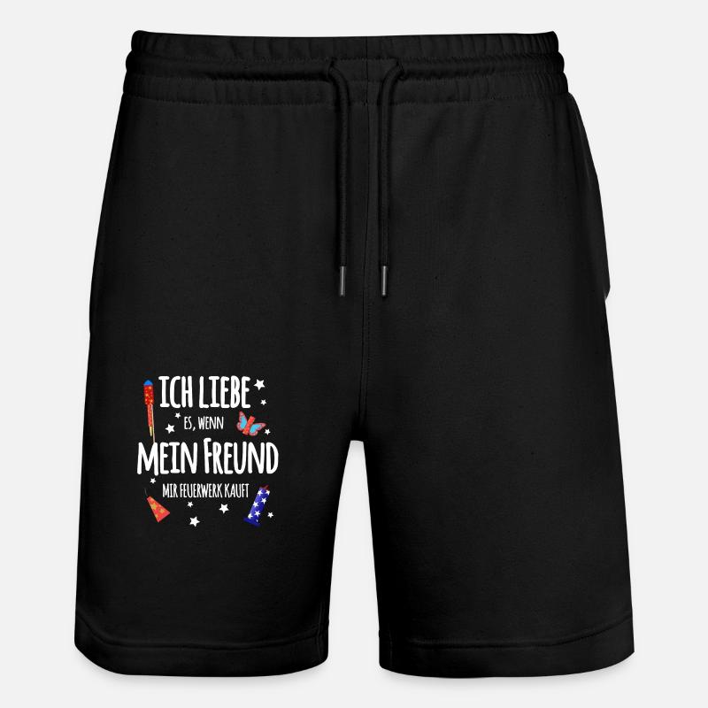 Pyro Freund - Stanley/Stella Unisex Bio Joggingshorts Trainer  - Schwarz