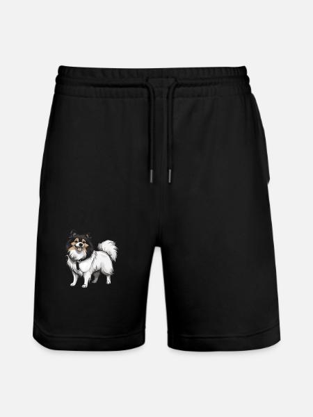 Pomeranian Dog - Stanley/Stella Trainer Unisex Organic Jogging Shorts - black