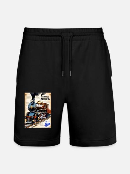 Train #2 - Stanley/Stella Trainer Unisex Organic Jogging Shorts - black