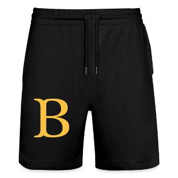 B - Stanley/Stella Unisex Bio Joggingshorts Trainer  - Schwarz - Vorne - Nik (191cm) & Marisol (170cm)