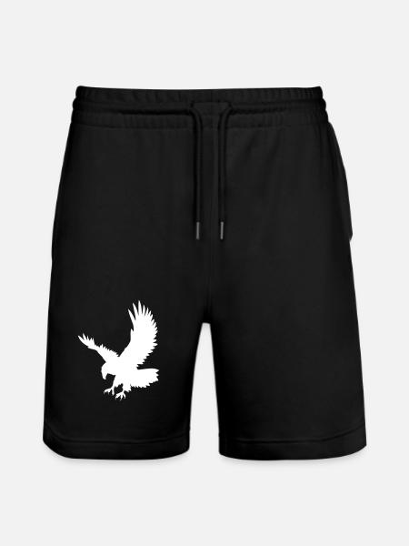 An eagle chasing its prey - Stanley/Stella Trainer Unisex Organic Jogging Shorts - black