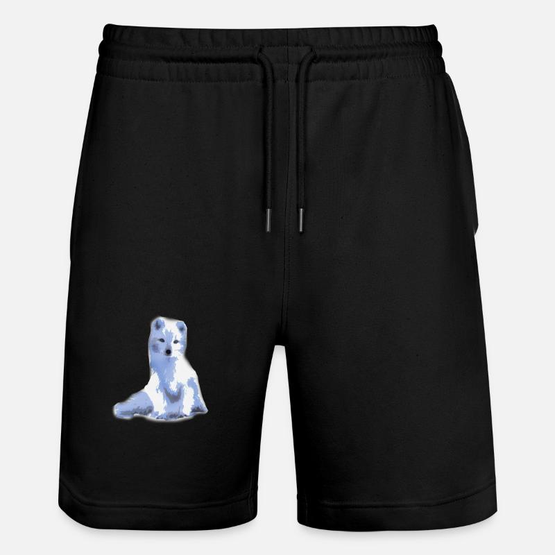 arctic foxy / arctic fox - Stanley/Stella Trainer Unisex Organic Jogging Shorts - black