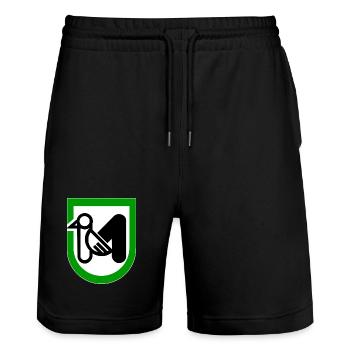 Marche Italie - Short de jogging bio TRAINER Stanley/Stella unisexe - noir - Devant - Nik (191cm) & Marisol (170cm)