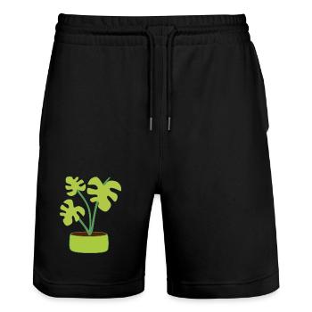 Mother's Day Gift Mother's Day Gift Idea - Stanley/Stella Trainer Unisex Organic Jogging Shorts - black - Front - Nik (191cm) & Marisol (170cm)