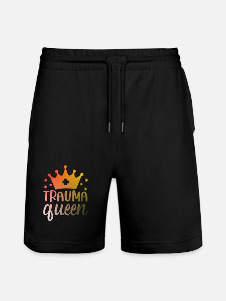 Trauma Queen Krankenschwester - Stanley/Stella Unisex Bio Joggingshorts Trainer  - Schwarz