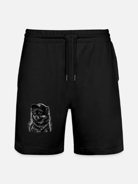 Spitz nain à casquette - Short de jogging bio TRAINER Stanley/Stella unisexe - noir
