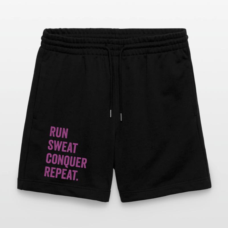 Run. Sweat. Conquer. Repeat. Stanley/Stella Trainer Unisex Organic Jogging Shorts