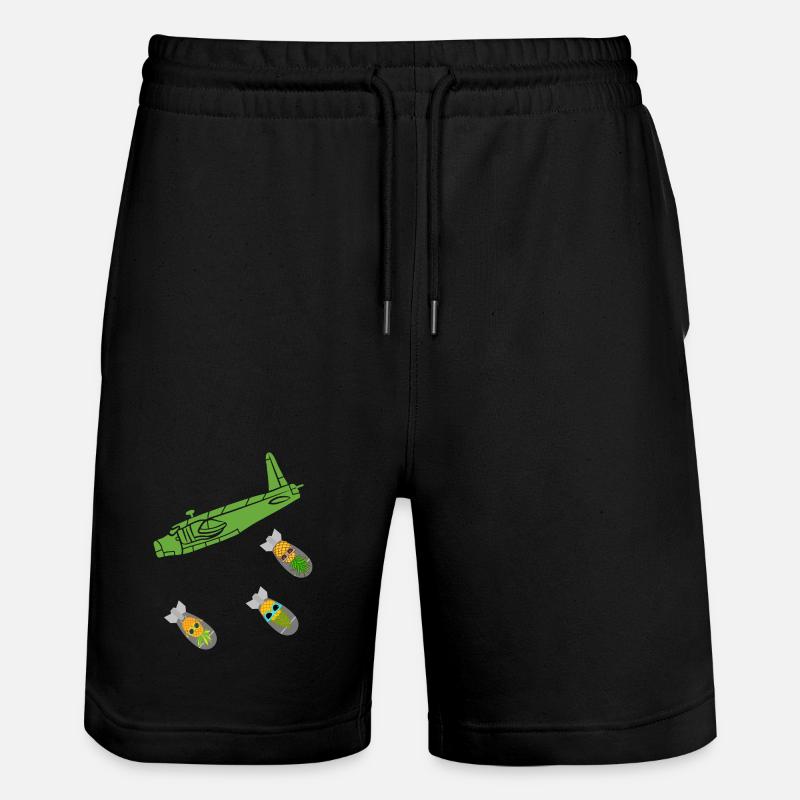Avion bombe ananas vert - Short de jogging bio TRAINER Stanley/Stella unisexe - noir