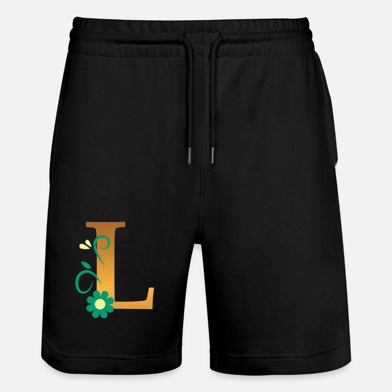 L - Stanley/Stella Unisex Bio Joggingshorts Trainer  - Schwarz