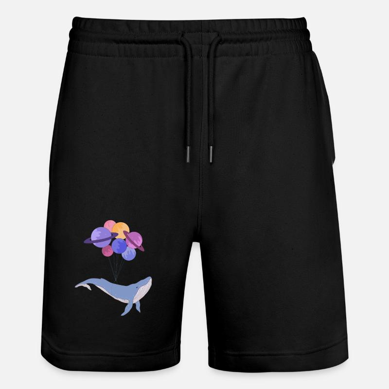 Baleine de l’espace - Short de jogging bio TRAINER Stanley/Stella unisexe - noir