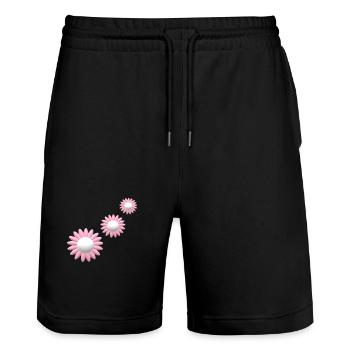 Blumen... - Stanley/Stella Unisex Bio Joggingshorts Trainer  - Schwarz - Vorne - Nik (191cm) & Marisol (170cm)