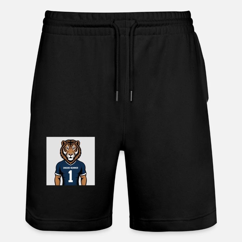 Imprimé du maillot mascotte du Tigre - Short de jogging bio TRAINER Stanley/Stella unisexe - noir