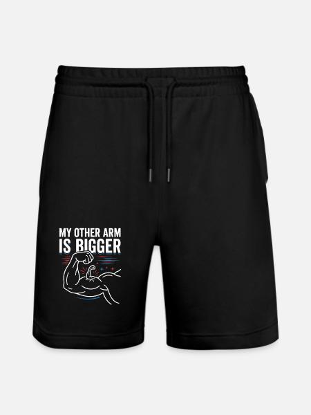 Anderer Arm Größer Meme - Stanley/Stella Unisex Bio Joggingshorts Trainer  - Schwarz