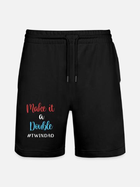 Tvillingefar tvillinger far - Stanley/Stella Trainer økologiske unisex joggingshorts - sort
