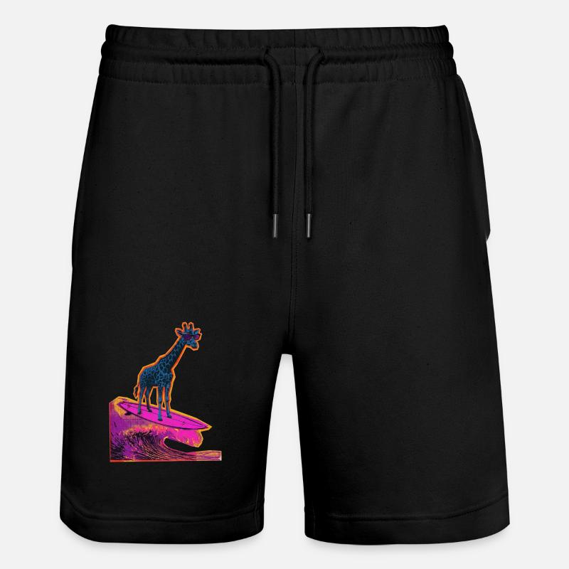 Girafe Surfeuse - Short de jogging bio TRAINER Stanley/Stella unisexe - noir
