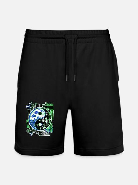 Yin and Yang Asian - Stanley/Stella Trainer Unisex Organic Jogging Shorts - black