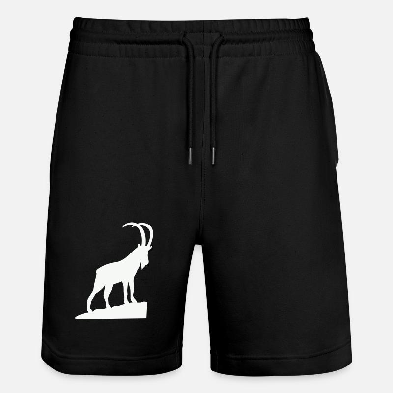 Alpenbock Silhouette - Stanley/Stella Unisex Bio Joggingshorts Trainer  - Schwarz