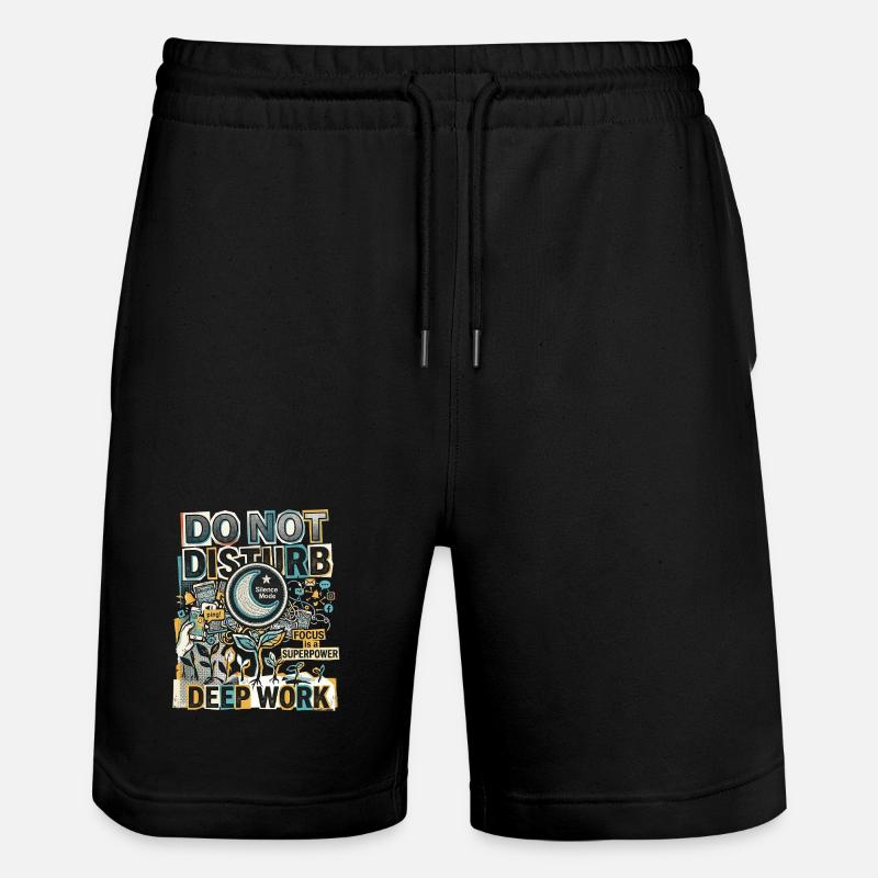 Deep Work Focus - Stanley/Stella Unisex Bio Joggingshorts Trainer  - Schwarz
