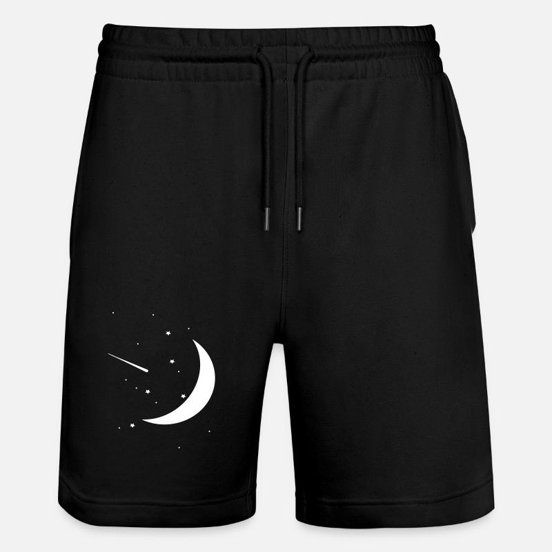 Nachthimmel - Stanley/Stella Unisex Bio Joggingshorts Trainer - Schwarz