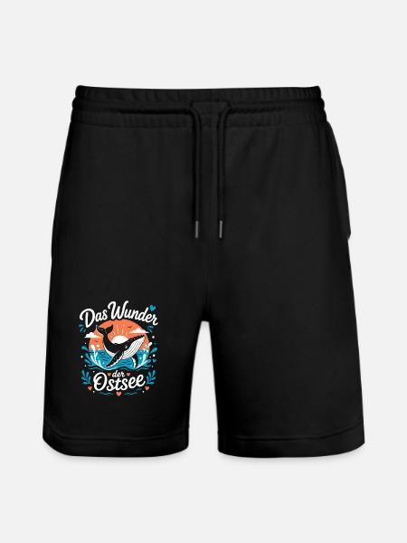 Wunder der Ostsee – Wal & Sonne - Stanley/Stella Unisex Bio Joggingshorts Trainer  - Schwarz