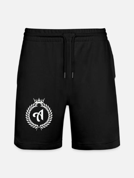 A_Lorbeer_wappen- - Stanley/Stella Unisex Bio Joggingshorts Trainer - Schwarz