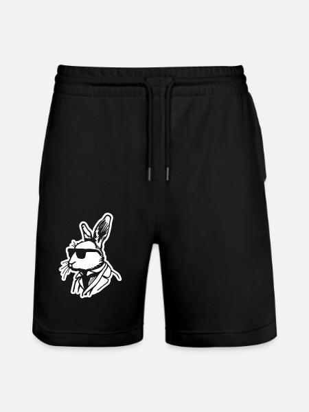 Rabbit Rabbit - Stanley/Stella Trainer Unisex Organic Jogging Shorts - black