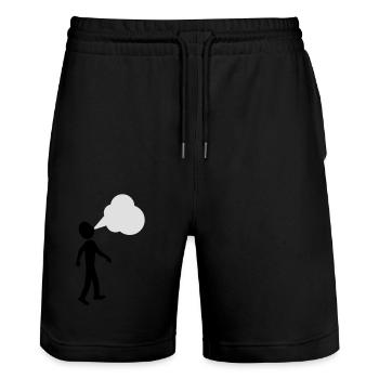 blow - Stanley/Stella Trainer Unisex Organic Jogging Shorts - black - Front - Nik (191cm) & Marisol (170cm)